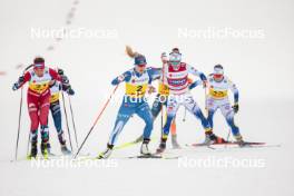 15.12.2023, Trondheim, Norway (NOR): Kristine Stavaas Skistad (NOR), Jasmi Joensuu (FIN), Emma Ribom (SWE), (l-r)  - FIS world cup cross-country, individual sprint, Trondheim (NOR). www.nordicfocus.com. © Modica/NordicFocus. Every downloaded picture is fee-liable.
