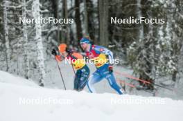 15.12.2023, Trondheim, Norway (NOR): James Clugnet (GBR), Joni Maki (FIN), (l-r)  - FIS world cup cross-country, individual sprint, Trondheim (NOR). www.nordicfocus.com. © Modica/NordicFocus. Every downloaded picture is fee-liable.