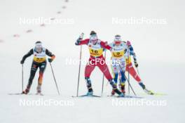 15.12.2023, Trondheim, Norway (NOR): Pia Fink (GER), Ane Appelkvist Stenseth (NOR), Johanna Hagstroem (SWE), (l-r)  - FIS world cup cross-country, individual sprint, Trondheim (NOR). www.nordicfocus.com. © Modica/NordicFocus. Every downloaded picture is fee-liable.