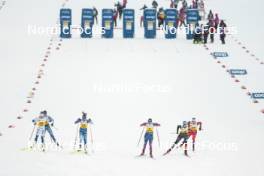 15.12.2023, Trondheim, Norway (NOR): Moa Lundgren (SWE), Hilla Niemela (FIN), Jasmin Kahara (FIN), Julia Kern (USA), Victoria Carl (GER), Lotta Udnes Weng (NOR), (l-r)  - FIS world cup cross-country, individual sprint, Trondheim (NOR). www.nordicfocus.com. © Modica/NordicFocus. Every downloaded picture is fee-liable.