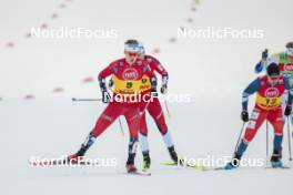 15.12.2023, Trondheim, Norway (NOR): Ansgar Evensen (NOR), Michal Novak (CZE), (l-r)  - FIS world cup cross-country, individual sprint, Trondheim (NOR). www.nordicfocus.com. © Modica/NordicFocus. Every downloaded picture is fee-liable.