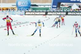 15.12.2023, Trondheim, Norway (NOR): Kristine Stavaas Skistad (NOR), Linn Svahn (SWE), Emma Ribom (SWE), (l-r)  - FIS world cup cross-country, individual sprint, Trondheim (NOR). www.nordicfocus.com. © Modica/NordicFocus. Every downloaded picture is fee-liable.