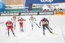 15.12.2023, Trondheim, Norway (NOR): Johannes Hoesflot Klaebo (NOR), Lucas Chanavat (FRA), (l-r)  - FIS world cup cross-country, individual sprint, Trondheim (NOR). www.nordicfocus.com. © Modica/NordicFocus. Every downloaded picture is fee-liable.
