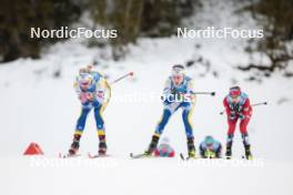 16.12.2023, Trondheim, Norway (NOR): Emma Ribom (SWE), Ebba Andersson (SWE), (l-r)  - FIS world cup cross-country, skiathlon, Trondheim (NOR). www.nordicfocus.com. © Modica/NordicFocus. Every downloaded picture is fee-liable.