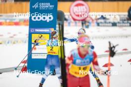 16.12.2023, Trondheim, Norway (NOR): Ebba Andersson (SWE), Emma Ribom (SWE), (l-r)  - FIS world cup cross-country, skiathlon, Trondheim (NOR). www.nordicfocus.com. © Modica/NordicFocus. Every downloaded picture is fee-liable.
