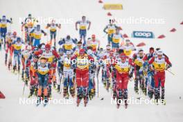 16.12.2023, Trondheim, Norway (NOR): Andrew Musgrave (GBR), Harald Oestberg Amundsen (NOR), Paal Golberg (NOR), Didrik Toenseth (NOR), (l-r)  - FIS world cup cross-country, skiathlon, Trondheim (NOR). www.nordicfocus.com. © Modica/NordicFocus. Every downloaded picture is fee-liable.
