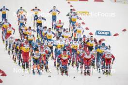 16.12.2023, Trondheim, Norway (NOR): William Poromaa (SWE), Scott Patterson (USA), Sjur Roethe (NOR), (l-r)  - FIS world cup cross-country, skiathlon, Trondheim (NOR). www.nordicfocus.com. © Modica/NordicFocus. Every downloaded picture is fee-liable.
