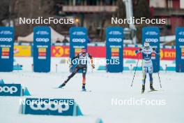 30.12.2023, Toblach, Italy (ITA): Coop, Sofie Krehl (GER), Linn Svahn (SWE) - FIS world cup cross-country, tour de ski, individual sprint, Toblach (ITA). www.nordicfocus.com. © Modica/NordicFocus. Every downloaded picture is fee-liable.