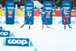 30.12.2023, Toblach, Italy (ITA): Jessie Diggins (USA), Julia Kern (USA), Mathilde Myhrvold (NOR), (l-r)  - FIS world cup cross-country, tour de ski, individual sprint, Toblach (ITA). www.nordicfocus.com. © Modica/NordicFocus. Every downloaded picture is fee-liable.
