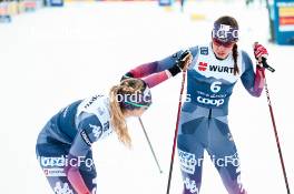 30.12.2023, Toblach, Italy (ITA): Julia Kern (USA), Jessie Diggins (USA), (l-r)  - FIS world cup cross-country, tour de ski, individual sprint, Toblach (ITA). www.nordicfocus.com. © Modica/NordicFocus. Every downloaded picture is fee-liable.