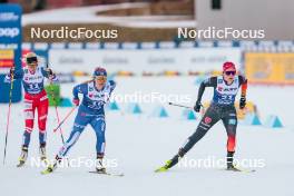 30.12.2023, Toblach, Italy (ITA): Jasmi Joensuu (FIN), Coletta Rydzek (GER), (l-r)  - FIS world cup cross-country, tour de ski, individual sprint, Toblach (ITA). www.nordicfocus.com. © Modica/NordicFocus. Every downloaded picture is fee-liable.