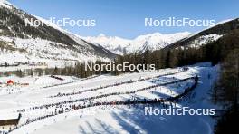 28.01.2024, Goms, Switzerland (SUI): Aerial view of the menÕs race   - FIS world cup cross-country, mass, Goms (SUI). www.nordicfocus.com. © Modica/NordicFocus. Every downloaded picture is fee-liable.