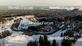 08.03.2024, Oslo, Norway (NOR): Aerial Shot of Holmenkollen   - FIS world cup cross-country, training, Oslo (NOR). www.nordicfocus.com. © Modica/NordicFocus. Every downloaded picture is fee-liable.