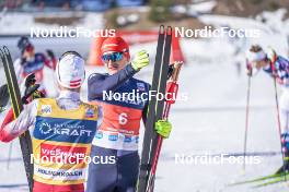 11.03.2022, Oslo, Norway (NOR): Johannes Lamparter (AUT), Julian Schmid (GER), (l-r)  - FIS world cup nordic combined men, individual gundersen HS134/10km, Oslo (NOR). www.nordicfocus.com. © Thibaut/NordicFocus. Every downloaded picture is fee-liable.