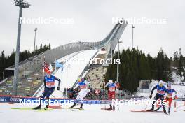 12.03.2022, Oslo, Norway (NOR): Eric Frenzel (GER), Espen Andersen (NOR), Lukas Greiderer (AUT), Manuel Faisst (GER), (l-r)  - FIS world cup nordic combined men, individual gundersen HS134/10km, Oslo (NOR). www.nordicfocus.com. © Thibaut/NordicFocus. Every downloaded picture is fee-liable.
