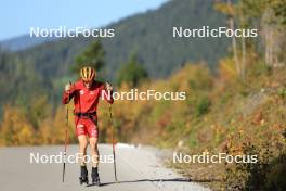 11.10.2023, Ramsau am Dachstein, Austria (AUT): Franz-Josef Rehrl (AUT) - Nordic Combined training, Ramsau am Dachstein (AUT). www.nordicfocus.com. © Manzoni/NordicFocus. Every downloaded picture is fee-liable.