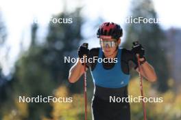 19.10.2023, Ramsau am Dachstein, Austria (AUT): Julian Schmid (GER) - Nordic Combined summer training, Ramsau am Dachstein (AUT). www.nordicfocus.com. © Manzoni/NordicFocus. Every downloaded picture is fee-liable.