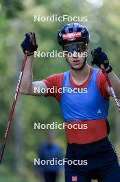 19.10.2023, Ramsau am Dachstein, Austria (AUT): Tristan Sommerfeldt (GER) - Nordic Combined summer training, Ramsau am Dachstein (AUT). www.nordicfocus.com. © Manzoni/NordicFocus. Every downloaded picture is fee-liable.