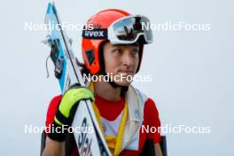 25.08.2023, Oberwiesenthal, Germany (GER): Chingiz Rakparov (KAZ) - FIS Nordic Combined Summer Grand Prix men and women, training HS105 men, Oberwiesenthal (GER). www.nordicfocus.com. © Volk/NordicFocus. Every downloaded picture is fee-liable.
