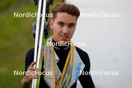 25.08.2023, Oberwiesenthal, Germany (GER): Tristan Sommerfeldt (GER) - FIS Nordic Combined Summer Grand Prix men and women, training HS105 men, Oberwiesenthal (GER). www.nordicfocus.com. © Volk/NordicFocus. Every downloaded picture is fee-liable.