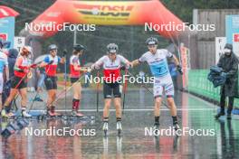 27.08.2023, Oberwiesenthal, Germany (GER): Ida Marie Hagen (NOR), Kasper Moen Flatla (NOR), (l-r)  - FIS Nordic Combined Summer Grand Prix men and women, mixed team sprint, Oberwiesenthal (GER). www.nordicfocus.com. © Volk/NordicFocus. Every downloaded picture is fee-liable.