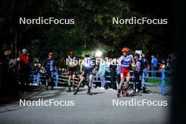 30.08.2023, Oberstdorf, Germany (GER): Julian Schmid (GER), Eero Hirvonen (FIN), Franz-Josef Rehrl (AUT), (l-r)  - FIS Nordic Combined Summer Grand Prix men and women, individual gundersen HS137/10km women, Oberwiesenthal (GER). www.nordicfocus.com. © Volk/NordicFocus. Every downloaded picture is fee-liable.
