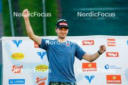02.09.2023, Villach, Austria (AUT): Terence Weber (GER), (l-r) - FIS Nordic Combined Summer Grand Prix men and women, compact sprint HS98/7.5km men, Villach (AUT). www.nordicfocus.com. © Volk/NordicFocus. Every downloaded picture is fee-liable.