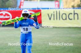 01.09.2023, Villach, Austria (AUT): Andrzej Szczechowicz (POL) - FIS Nordic Combined Summer Grand Prix men and women, training, compact sprint HS98/7.5km men, Villach (AUT). www.nordicfocus.com. © Volk/NordicFocus. Every downloaded picture is fee-liable.