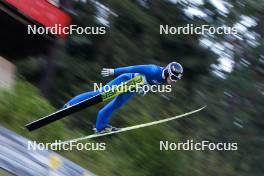 02.09.2023, Villach, Austria (AUT): Vitaliy Hrebeniuk (UKR) - FIS Nordic Combined Summer Grand Prix men and women, compact sprint HS98/7.5km men, Villach (AUT). www.nordicfocus.com. © Volk/NordicFocus. Every downloaded picture is fee-liable.