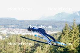 01.09.2023, Villach, Austria (AUT): Stephen Schumann (USA) - FIS Nordic Combined Summer Grand Prix men and women, training, compact sprint HS98/7.5km men, Villach (AUT). www.nordicfocus.com. © Volk/NordicFocus. Every downloaded picture is fee-liable.