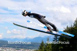 01.09.2023, Villach, Austria (AUT): Alexa Brabec (USA) - FIS Nordic Combined Summer Grand Prix men and women, training, compact sprint HS98/5km women, Villach (AUT). www.nordicfocus.com. © Volk/NordicFocus. Every downloaded picture is fee-liable.