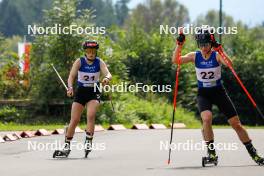 03.09.2023, Villach, Austria (AUT): Anne Haeckel (GER), Joanna Kil (POL), (l-r)  - FIS Nordic Combined Summer Grand Prix men and women, individual gundersen HS98/5km women, Villach (AUT). www.nordicfocus.com. © Volk/NordicFocus. Every downloaded picture is fee-liable.