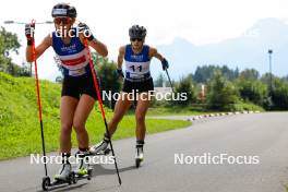 03.09.2023, Villach, Austria (AUT): Ida Marie Hagen (NOR), Daniela Dejori (ITA), (l-r)  - FIS Nordic Combined Summer Grand Prix men and women, individual gundersen HS98/5km women, Villach (AUT). www.nordicfocus.com. © Volk/NordicFocus. Every downloaded picture is fee-liable.