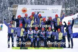01.03.2023, Planica, Slovenia (SLO): Vinzenz Geiger (GER), Johannes Rydzek (GER), Eric Frenzel (GER), Julian Schmid (GER), (l-r)  - FIS nordic world ski championships nordic combined men, team HS138/4x5km, Planica (SLO). www.nordicfocus.com. © Thibaut/NordicFocus. Every downloaded picture is fee-liable.
