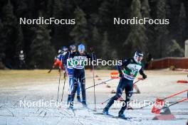24.11.2023, Ruka, Finland (FIN): Raffaele Buzzi (ITA), Domenico Mariotti (ITA), (l-r)  - FIS world cup nordic combined men, compact HS142/7.5km, Ruka (FIN). www.nordicfocus.com. © Thibaut/NordicFocus. Every downloaded picture is fee-liable.