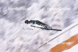 24.11.2023, Ruka, Finland (FIN): Stephen Schumann (USA) - FIS world cup nordic combined men, compact HS142/7.5km, Ruka (FIN). www.nordicfocus.com. © Thibaut/NordicFocus. Every downloaded picture is fee-liable.
