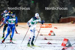 24.11.2023, Ruka, Finland (FIN): Benjamin Loomis (USA), Espen Bjoernstad (NOR), (l-r)  - FIS world cup nordic combined men, compact HS142/7.5km, Ruka (FIN). www.nordicfocus.com. © Thibaut/NordicFocus. Every downloaded picture is fee-liable.