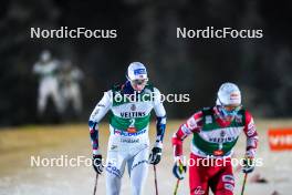 24.11.2023, Ruka, Finland (FIN): Jarl Magnus Riiber (NOR), Johannes Lamparter (AUT), (l-r)  - FIS world cup nordic combined men, compact HS142/7.5km, Ruka (FIN). www.nordicfocus.com. © Thibaut/NordicFocus. Every downloaded picture is fee-liable.
