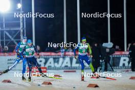 24.11.2023, Ruka, Finland (FIN): Iacopo Bortolas (ITA), Gasper Brecl (SLO), (l-r)  - FIS world cup nordic combined men, compact HS142/7.5km, Ruka (FIN). www.nordicfocus.com. © Thibaut/NordicFocus. Every downloaded picture is fee-liable.