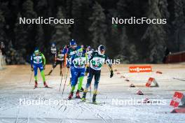 24.11.2023, Ruka, Finland (FIN): Vid Vrhovnik (SLO), Sora Yachi (JPN), (l-r)  - FIS world cup nordic combined men, compact HS142/7.5km, Ruka (FIN). www.nordicfocus.com. © Thibaut/NordicFocus. Every downloaded picture is fee-liable.
