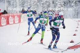 26.11.2023, Ruka, Finland (FIN): Vid Vrhovnik (SLO), Antoine Gerard (FRA) - FIS world cup nordic combined men, mass HS142/10km, Ruka (FIN). www.nordicfocus.com. © Thibaut/NordicFocus. Every downloaded picture is fee-liable.