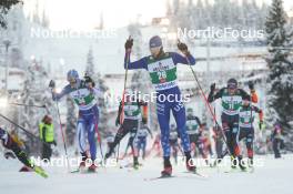 26.11.2023, Ruka, Finland (FIN): Benjamin Loomis (USA), David Mach (GER), (l-r)  - FIS world cup nordic combined men, mass HS142/10km, Ruka (FIN). www.nordicfocus.com. © Thibaut/NordicFocus. Every downloaded picture is fee-liable.