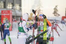 26.11.2023, Ruka, Finland (FIN): Joergen Graabak (NOR), Vinzenz Geiger (GER), (l-r)  - FIS world cup nordic combined men, mass HS142/10km, Ruka (FIN). www.nordicfocus.com. © Thibaut/NordicFocus. Every downloaded picture is fee-liable.