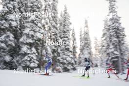 26.11.2023, Ruka, Finland (FIN): Arttu Maekiaho (FIN), Akito Watabe (JPN), (l-r)  - FIS world cup nordic combined men, mass HS142/10km, Ruka (FIN). www.nordicfocus.com. © Thibaut/NordicFocus. Every downloaded picture is fee-liable.