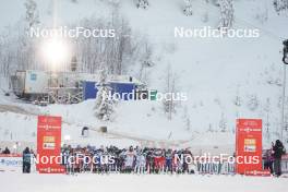 26.11.2023, Ruka, Finland (FIN): start of the race   - FIS world cup nordic combined men, mass HS142/10km, Ruka (FIN). www.nordicfocus.com. © Thibaut/NordicFocus. Every downloaded picture is fee-liable.