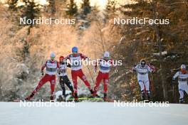 02.12.2023, Lillehammer, Norway (NOR): Martin Fritz (AUT), Stefan Rettenegger (AUT), Johannes Lamparter (AUT), Joergen Graabak (NOR), (l-r)  - FIS world cup nordic combined men, individual gundersen HS98/10km, Lillehammer (NOR). www.nordicfocus.com. © Authamayou/NordicFocus. Every downloaded picture is fee-liable.