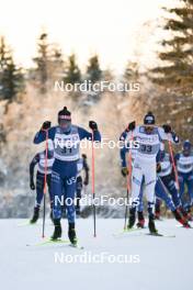 02.12.2023, Lillehammer, Norway (NOR): Niklas Malacinski (USA), Sebastian Oestvold (NOR), (l-r)  - FIS world cup nordic combined men, individual gundersen HS98/10km, Lillehammer (NOR). www.nordicfocus.com. © Authamayou/NordicFocus. Every downloaded picture is fee-liable.