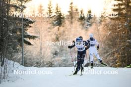 02.12.2023, Lillehammer, Norway (NOR): Aaron Kostner (ITA), Joergen Berget Storsveen (NOR), (l-r)  - FIS world cup nordic combined men, individual gundersen HS98/10km, Lillehammer (NOR). www.nordicfocus.com. © Authamayou/NordicFocus. Every downloaded picture is fee-liable.