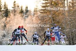 02.12.2023, Lillehammer, Norway (NOR): Julian Schmid (GER), Johannes Rydzek (GER), Manuel Faisst (GER), Ilkka Herola (FIN), (l-r)  - FIS world cup nordic combined men, individual gundersen HS98/10km, Lillehammer (NOR). www.nordicfocus.com. © Authamayou/NordicFocus. Every downloaded picture is fee-liable.