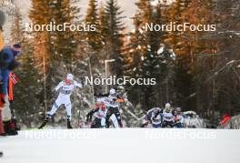 02.12.2023, Lillehammer, Norway (NOR): Kasper Moen Flatla (NOR), Vinzenz Geiger (GER), (l-r)  - FIS world cup nordic combined men, individual gundersen HS98/10km, Lillehammer (NOR). www.nordicfocus.com. © Authamayou/NordicFocus. Every downloaded picture is fee-liable.